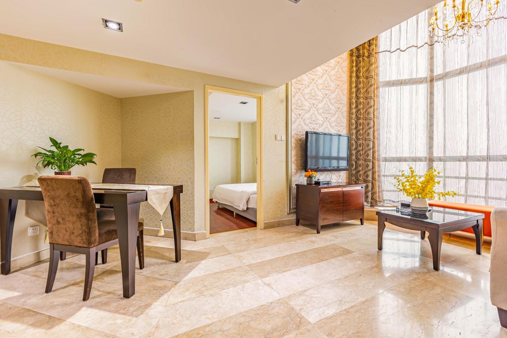 Waifiden Guangzhou Grand View Golden Palace Apartment - Free Shuttle Bus During The Canton Fair Rum bild